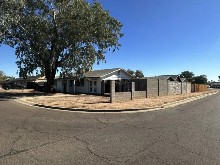 Corner street view of home