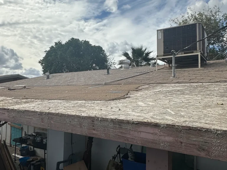 house roof without tiles